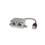 ShiverPeaks BASIC-S BS75002-1 &uuml;henduskaabli adapter, varjestatud, Cat.5e, 1x RJ45 pistik 2x RJ45 pesa, 0,1 m, hall