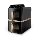 Philips 4000 seeria Dual Stack Airfryer vertikaalkorv 10L topelt eraldiseisev 2750 W kuuma&otilde;hufrit&uuml;&uuml;r must