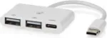 Nedis USB-jaotur 1x USB-C&trade; 1x USB-C&trade; &ndash; 2x USB 2.0 A, 3-pordiline, USB-toitega