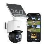 Safemo ST1 SolarCam 4K UHD video, 8x suum, 132&deg; vaatev&auml;li, &ouml;&ouml;vaatlus, Wi-Fi 2,4 GHz, 3W p&auml;ikesepaneel, valge