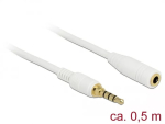 Audio kaabel DeLOCK 85628 0.5m 3.5mm Valge