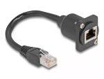 DeLOCK D-t&uuml;&uuml;pi RJ45 kaablipistik pesasse Cat.5e must 20 cm
