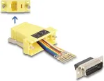 DeLOCK 67110 D-Sub 15-pin pistik RJ45 pesa koostekomplekt, kollane