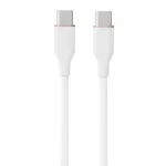 Silicoonkaabel USB Type-C &ndash; Type-C, 100W (valge, 3m)
