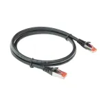 ACT must, 3 meetrit, CAT6A U/FTP PVC, paindlik sasipundumisvastane varjestatud paigalduskaabel RJ45-pistikuga