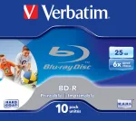 Verbatim BD-R SL 25GB 6x Printable 10 pakk Jewel Case 10 tk