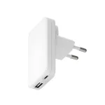 d bramante dbramante1928 Pro EU/US &otilde;huke laadija &mdash; USB-C 20 W + USB-A 18 W, valge, sisetingimustes, AC