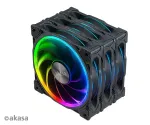 Aksiaalkorpuse ventilaatorikomplekt Akasa SOHO AR LED 12 cm RGB, 3 tk