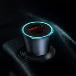 Auto laadija Baseus TZCCJD-0G 40W tumedalt hall &mdash; USB s&otilde;iduki toiteadapter, 40W v&auml;ljund