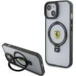 Ferrari FEHMP15SUSCAK iPhone 15 / 14 / 13 6,1 inch Must k&otilde;va &uuml;mbris r&otilde;ngasalusega 2023 Collection MagSafe