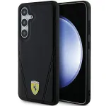 Ferrari FEHMS24MP3BAK Hot Stamp V Lines MagSafe Hard Case Samsung Galaxy S24+ jaoks (Must)