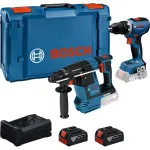 BOSCH PowerTools Kombikomplekt Juhtmeta Kombipuur 18V 65 + L&ouml;&ouml;kpuur 18V 26 koos 2 akuga 5 Ah ja laadijaga (Komplekt)