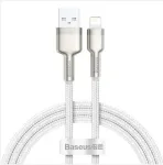 Baseus Cafule Metal USB-A to Lightning kaabel 1,0 m 2,4 A valge