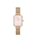 DANIEL WELLINGTON Quadro naiste k&auml;ekell DW00100669 - 20mm roosakullast korpus, mustast nahast rihm