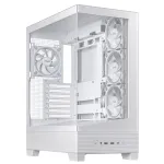 Arvuti korpus ASUS A31 Plus TG ARGB WHITE Midi Tower &mdash; ATX, karastatud klaas, ARGB, 3x120mm + 1x120mm ventilaatorid, 38 cm GPU, 165 mm CPU jahuti