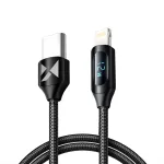 Wozinsky WUCLC1 Lightning to USB-C kaabel 36W 480Mb/s 1m Must
