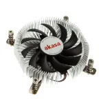 Akasa AK-CC7129BP01 madala profiiliga protsessori jahuti, 75 mm, LGA775/LGA1156/LGA1155/LGA1150, alumiinium