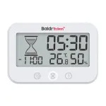 RAINPOINT BALDRTHERM B0549STH Vannitoataimer temperatuuri- ja niiskusm&otilde;&otilde;turiga, IP24 veekindel, loendur/loendur, LCD taustvalgustus, iminapp/aluse/seinale kinnitus