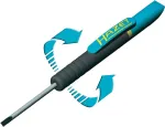 HAZET 805C-25 Kl&otilde;ps-kruvikeeraja piluotsikuga 0,8 x 4,0 mm, 25 mm tera, ergonoomiline mitmekomponendiline k&auml;epide, DIN ISO 2380-1
