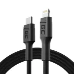 Green Cell PowerStream KABGC07 USB-C&ndash;Lightning kaabel, 1 m, PD, Apple MFi, must