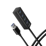 Axagon HUE-M1AL 4x USB 3.2 Gen 1 MINI jaotur, metall, 1,2 m USB-A kaabel