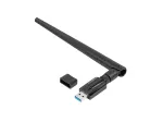 Lanberg NC-1200-WIE AC1200 kahe sagedusalaga USB 3.0 WiFi adapter, 1 v&auml;line + 1 sisemine antenn, must