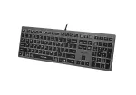 Juhtmega A4Tech klaviatuur FX60H USB QWERTY &mdash; t&auml;issuuruses 100%, valge taustvalgustusega, hall