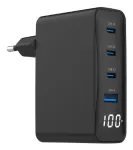 Gembird TA-UC-PDQC100LCD-01-BK mobiilseadme laadija S&uuml;learvuti, Nutitelefon Must AC Kiirlaadimine Siseruumides