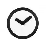 NeXtime klok 2615zw Focus, &Oslash;25 cm, Wall, Wit/ Zwart