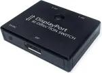VALUE 14.99.3587 kahesuunaline 4K DisplayPort l&uuml;liti, 2-suunaline, 3840 x 2160 60 Hz juures, must