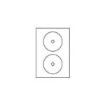 Avery - CD/DVD-sildid - Valge - 117 mm &uuml;mmargused - 50 silti (25 lehte x 2) (L7676-25)