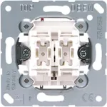 Surunuppl&uuml;liti JUNG 535 U, 1-pooluseline (1P), 250 V AC, 10 A, juhtmega, metallikvalge