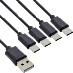InLine USB 4in1 Y-laadimiskaabel, 1x USB-A-pistik kuni 4x USB-C isane, must 1m