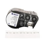 Brady, M4-48-427, iselamineeruv vin&uuml;&uuml;l, valge/l&auml;bipaistev, 19,05 x 9,53(25,40) mm, p&uuml;siv, kaabli l&auml;bim&otilde;&otilde;dule 2,70&ndash;5,10 mm (200 tk) (170752)