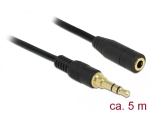 Audio kaabel DeLOCK 85590 5m 3.5mm Must