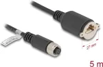 V&otilde;rgukaabel DeLOCK M12 kaabel A-kodeeringuga 8 kontaktiga emane RJ45 pesale Cat.5e 5 m must