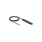 WiFi-antenn DELOCK 5.8 GHz RP-SMA pistik &uuml;mmargune kiirgav 3 dBi 3 m RG-174 kaabliga, must, isekleepuv