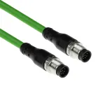 ACT Industrial 7,50 meetrit andurikaabel M12A 8-kontaktiline isane M12A 8-kontaktilise isasele, Ultraflex TPE kaabel, varjestatud