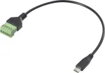 Renkforce USB-C adapterkaabel [1x pistik - 1x klamber&uuml;hendus] RF-6443952 30 cm (RF-6443952)
