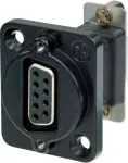 Neutrik NADB9FF-B kaabeladapter VGA must - roostevaba teras (NADB9FF-B)