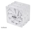 Akasa Viper S-FLOW 120 mm korpusventilaator, 4-pin PWM, 3-pakk, valge