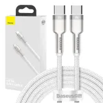 USB-C&ndash;USB-C kaabel Baseus Cafule, 100 W, 2 m (valge)