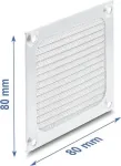 Delock Fan Grill 80 x 80 mm Aluminium &ndash; Fan Dust Filter with Stainless Steel Filter Mesh (67456)