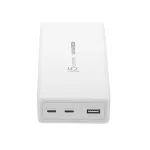 j5create JUP37185W-EN 185W GaN PD 3.1 USB-C 3-Port laadija Valge