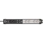 BRENNENSTUHL Connect Premium-Line WLAN Power Strip 6-Way (Black/Light Grey, 3m, Timer, Voice Control)