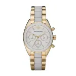 Emporio Armani AR5944 Naiste roosakuldse tooniga roostevabast terasest kronograafkell 38 mm