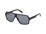 GUESS GF00047-6102A meeste ristk&uuml;likukujulised p&auml;ikeseprillid - l&auml;ikiv must raam, suitsused l&auml;&auml;tsed, 61 mm