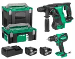 Kruvikeeraja Hikoki akukomplekt 18V DS18DBS+DH18DBL koos 2x5Ah akudega