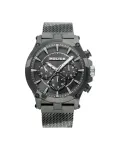 POLICE Meeste Adder R1453321003 47mm Kvarts Analoogkell Must Sihverplaat Nahk
