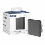 AQARA nutikas seinul&uuml;liti H1 EU (neutraaliga, kahe klahviga) (WS-EUK04-G), hall - Zigbee seinul&uuml;liti kahe releega
